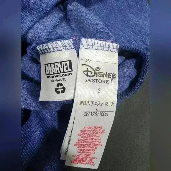 Disney Store Marvel Avengers Blue Full Zip Hoodie Mens Size Small NICE - Picture 13 of 13